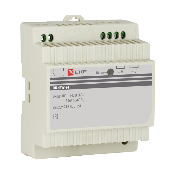 Блок питания 24В DR-45W-24 1А EKF dr-45w-24