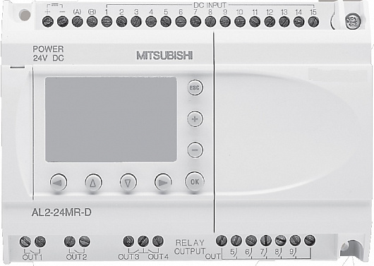 Контроллер программируемый AL2-24MR-D 15/8вход.24ВDC/0...10В Mitsubishi Electric 215075