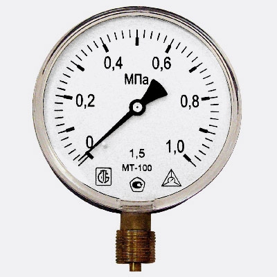 Манометр МП2-Уф 0-10 кгс/см2 кт.1,5 d.63 IP40 M12*1,5 РШ