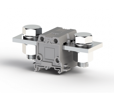 Силовой клеммник на DIN-рейку 95 мм.кв., болт., (серый); AVK95 B уп.4шт