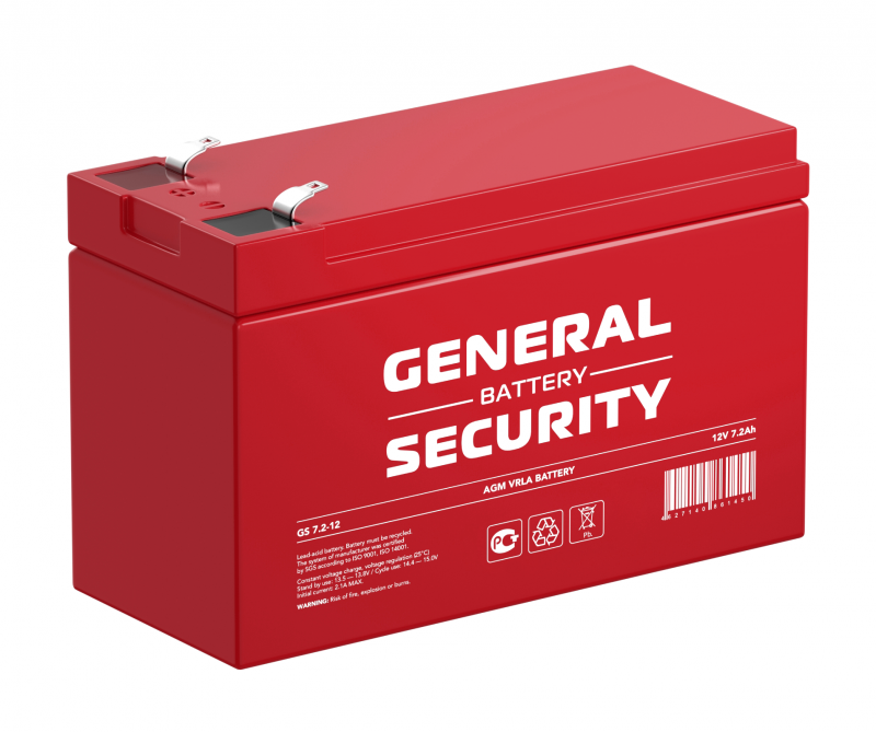 Аккумулятор 12В GS7.2-12 GENERALSECURITY