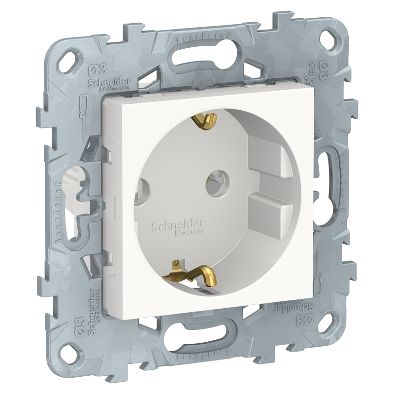 Розетка СП 1-м UNICA NEW с/з б/ш бел. Schneider Electric NU503618