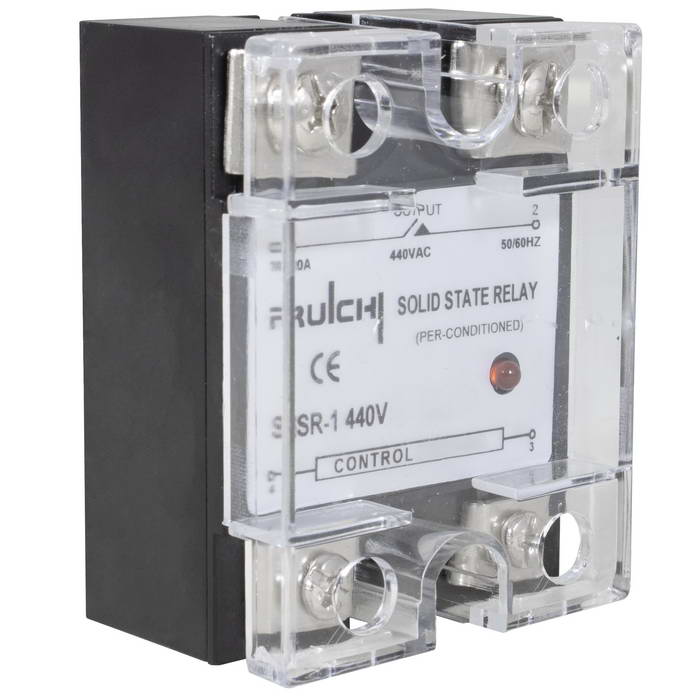 Реле твердотельное SSR-1 440V 80A (Z)D3 (3-32v) 1000 МОм Ruichi 60928