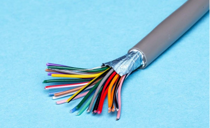 Кабель сигнальный коммуникационный 25 провод. 26AWG 50м экранированный, серый Sin YU CCC-25G-26