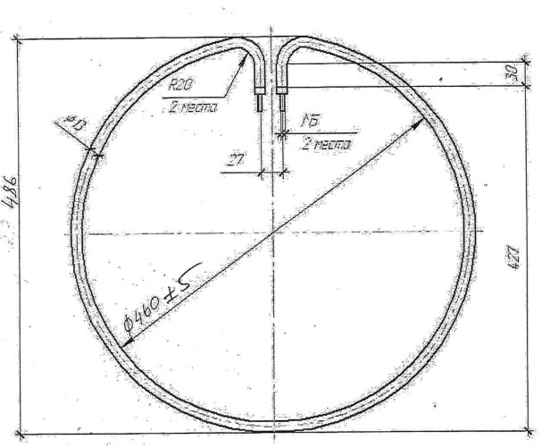 ТЭН 155 С13/2,2-Т-220 ф.8 эск. М5