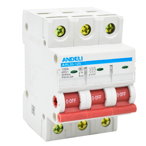 Выключатель нагрузки AHL30-125 3P 125A ANDELI ADL04-015