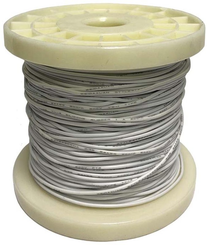 22AWG 0,35 мм Провод силиконовый 22AWG 0,35мм (белый) 100м