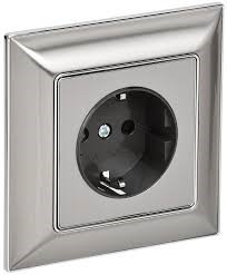 Розетка СП 1-м BRITE с/з с/шт 16А в сборе PCP14-1-0-БрГН металл хром/никель ИЭК BR-R14-16-M-K23-F