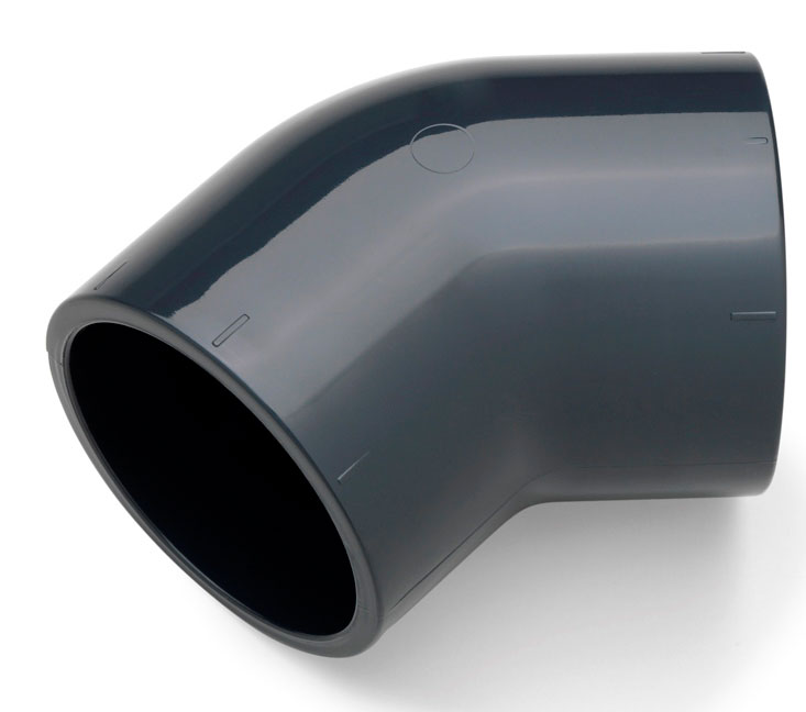 Угол клеевой 45° d20 PVC-U PN16 COMER, Италия